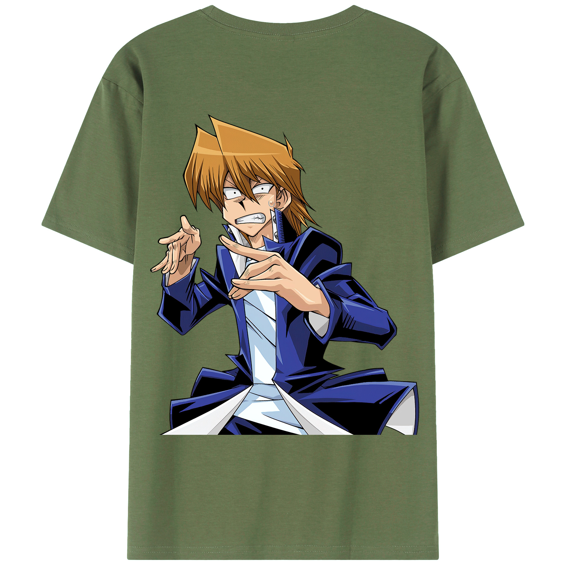 （画像用） 遊☆戯☆王 Yu-Gi-Oh! 綿100％ メンズ半袖Tシャツ（バックプリント） 通気性